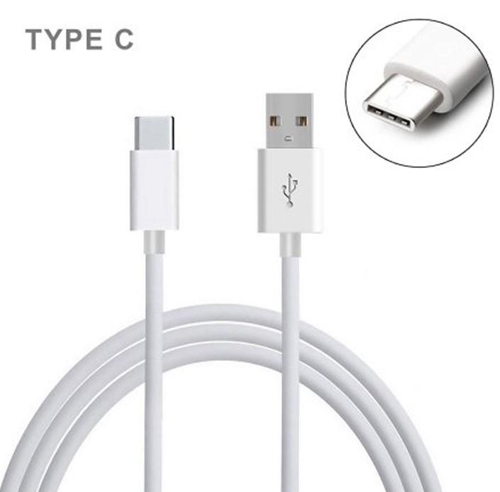 High Quality 10-Feet Rubberized Type-C Cable Cord in White without package