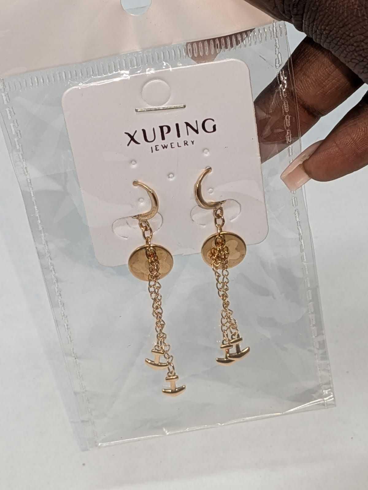 Xuping trendy Gold Plated Copper Chain Drop Earrings For Women Fashion Jewelry Accessories Wedding Anniversary Gift ( Earrings )
