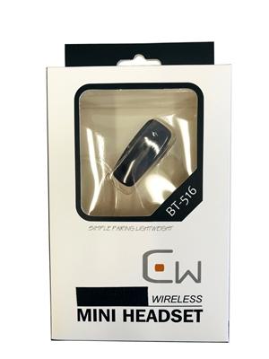 Bluetooth MINI Headset BT516 style, with ear hook, Bluetooth V3.0, in Black