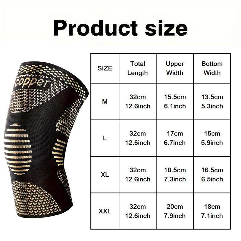 Knee Compression Sleeve, Copper Pattern, Size XL, 1 Piece product