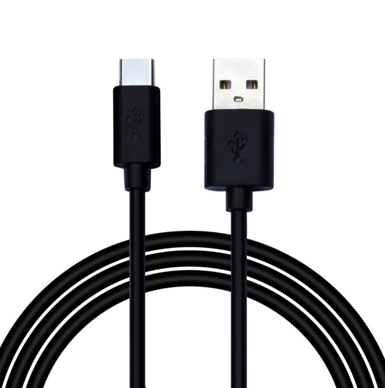 High Quality 10-Feet Rubberized Type-C Cable Cord in Black without package