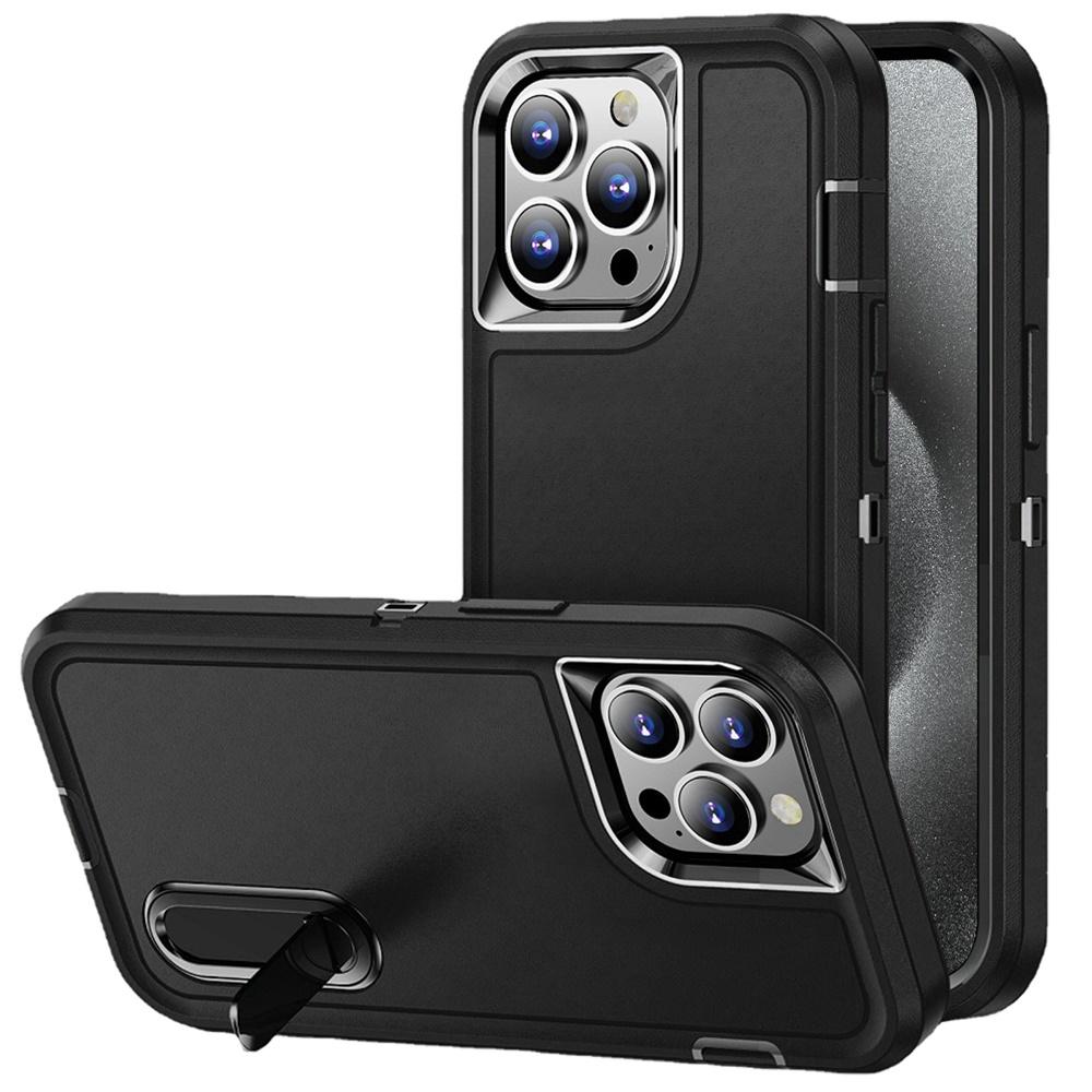 iPhone 15 PEAK 3in1 Toughest Hybrid with Stand - Black/Black product