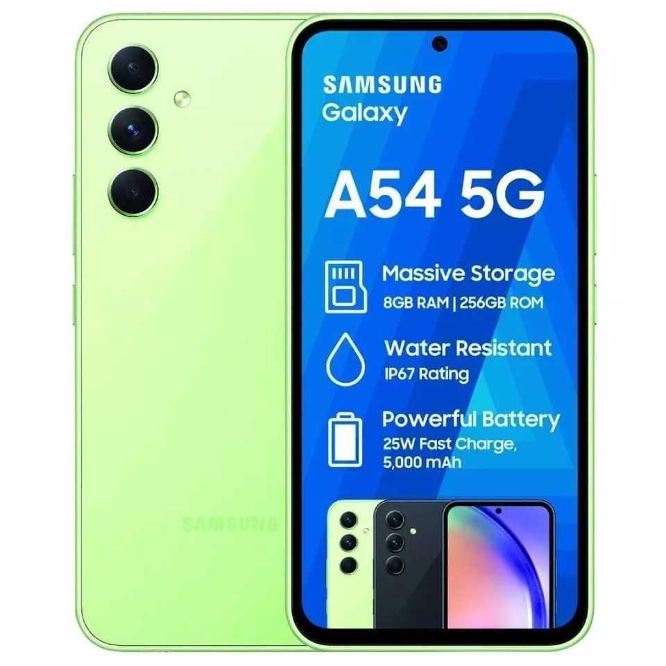 Samsung Galaxy A54 5G A546E 128GB DUOS GSM Unlocked (Latin/US) Lime -Mint