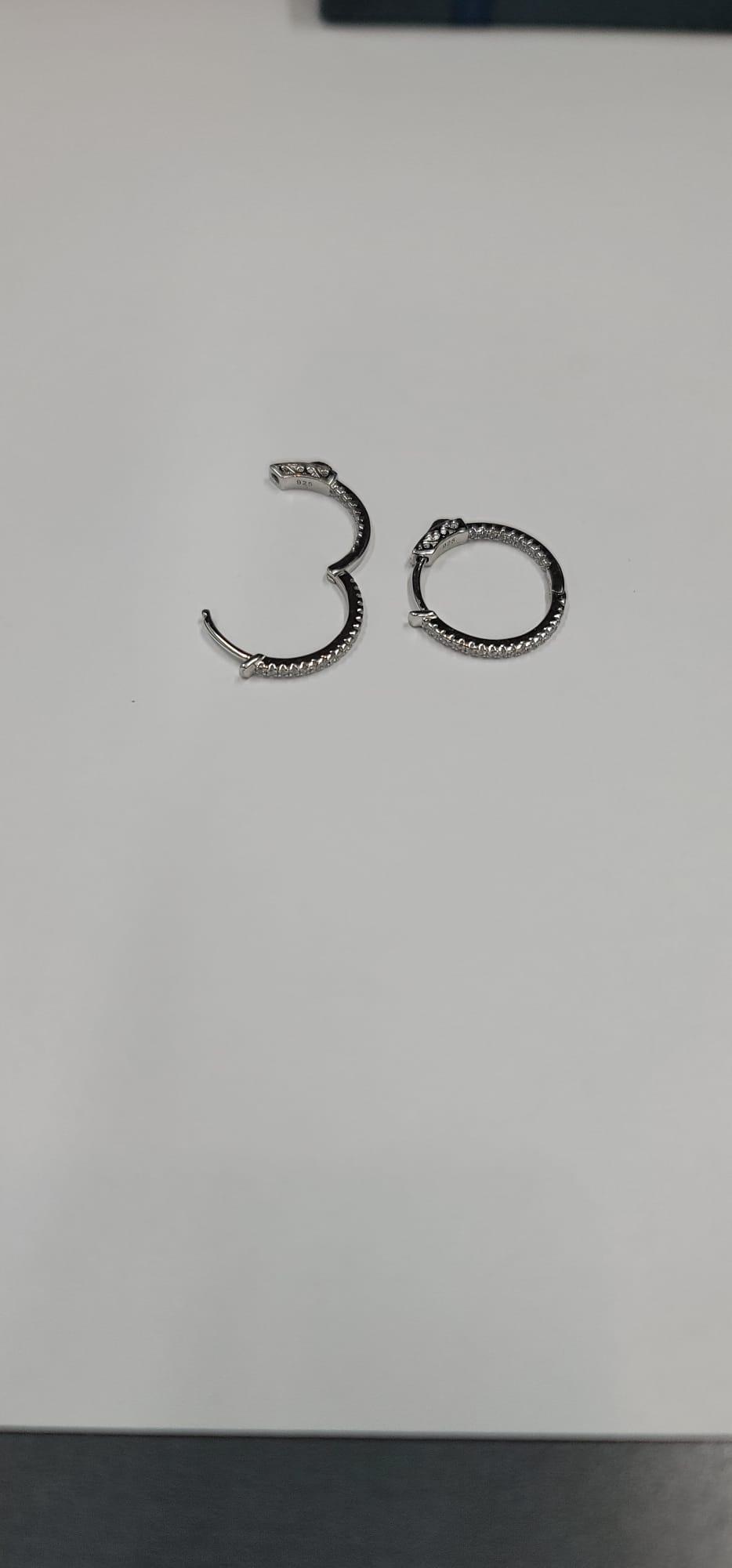 Huggie Hoop Earrings /Cartilage Hoop /Hoop Earrings /Sterling Silver Cz Huggie Hoop /Tragus Hoop / Small Helix Hoop
