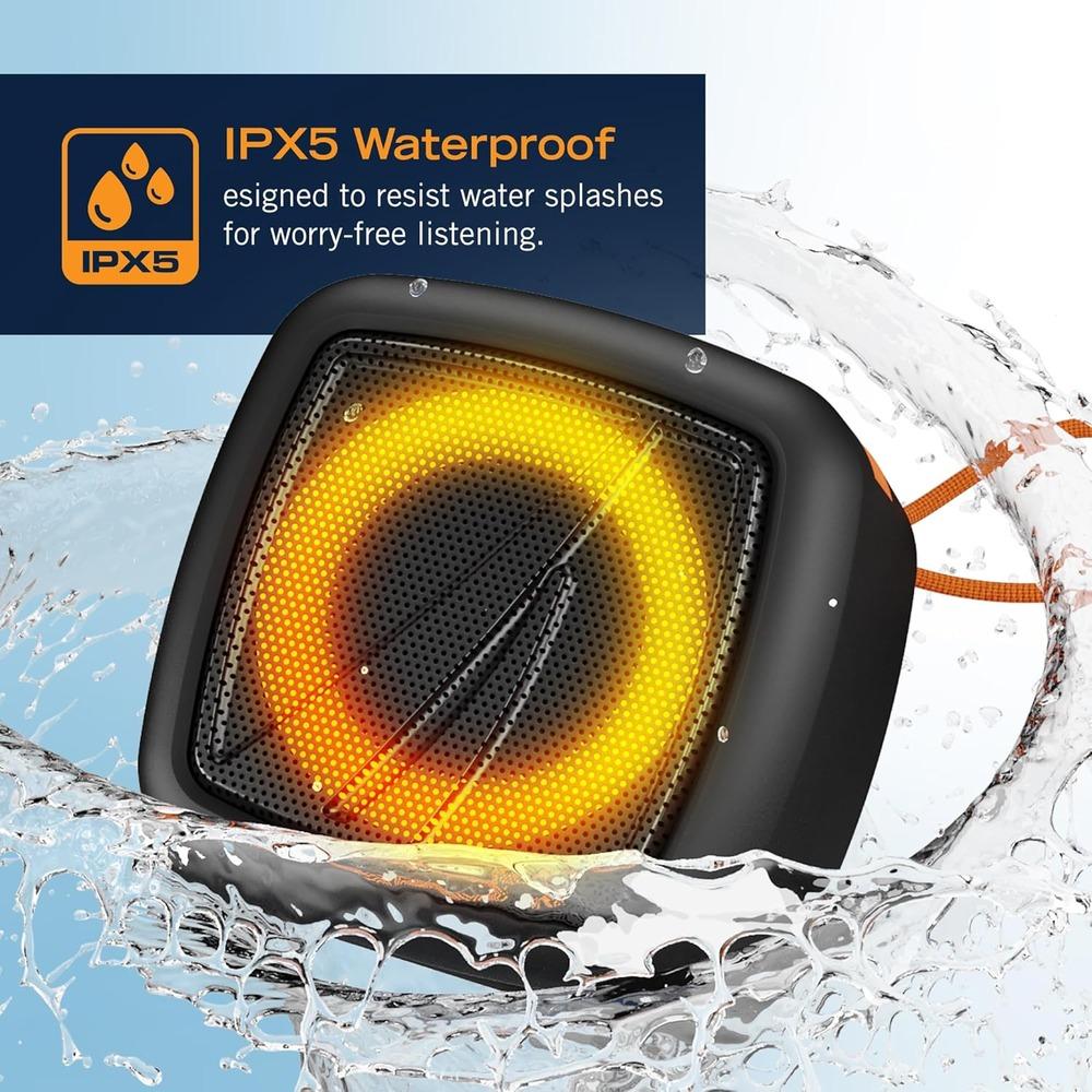 NAUTICA SP110 Portable Bluetooth Speaker-Black-Orange