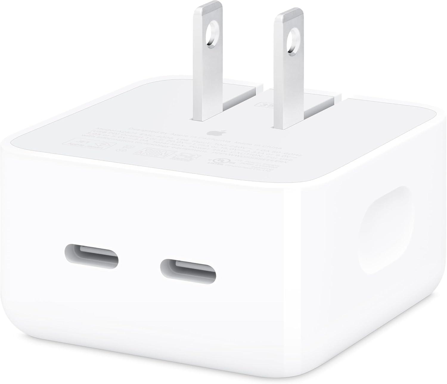 Apple 35W Dual USB-C Port Compact Power Adapter Fast and Convenient Charging, Type C Wall Charger product