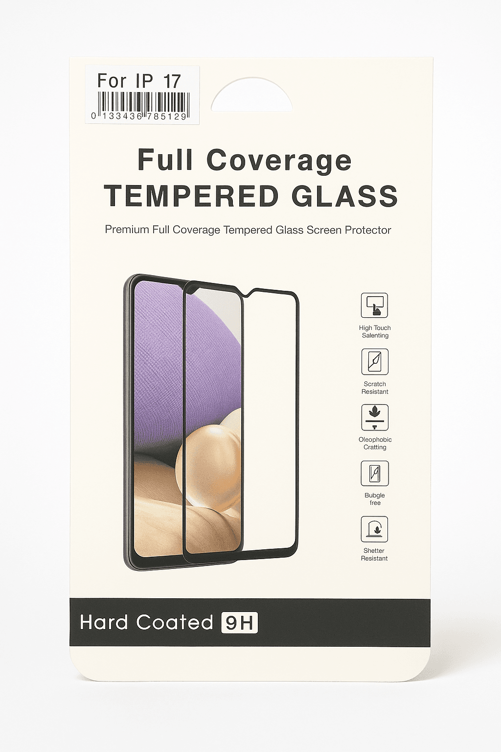 Premium Full Coverage Tempered Glass Screen Protector for IF 17 (Hard Coated 9H)