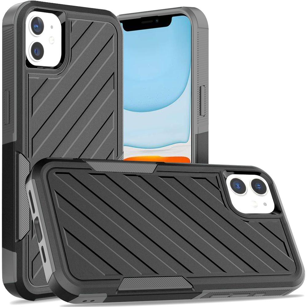 iPhone 11 (XI6.1) Noble lined shockproof dual layer hybrid - Black