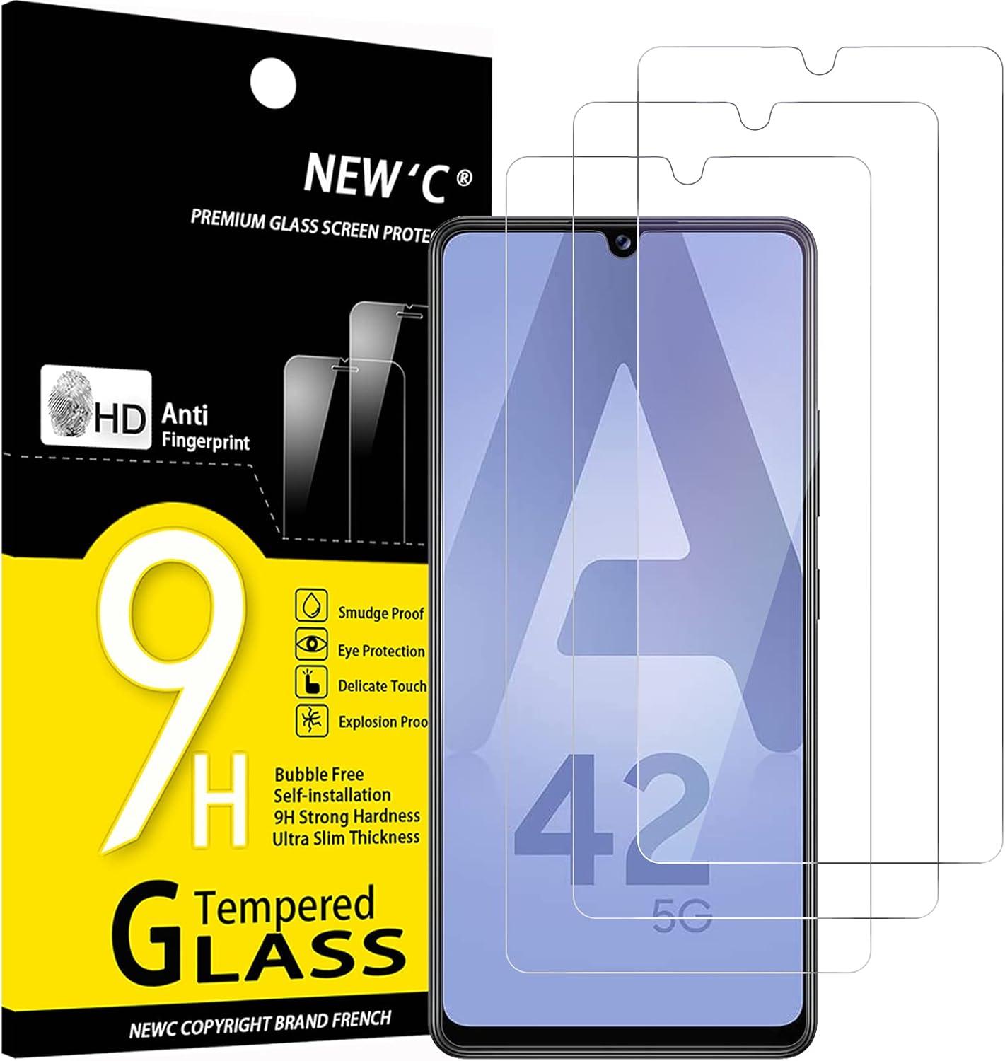 Pack of 3 Samsung Galaxy A42 Screen Protectors – Premium Tempered Glass, Anti-Scratch, Bubble-Free & HD Clear