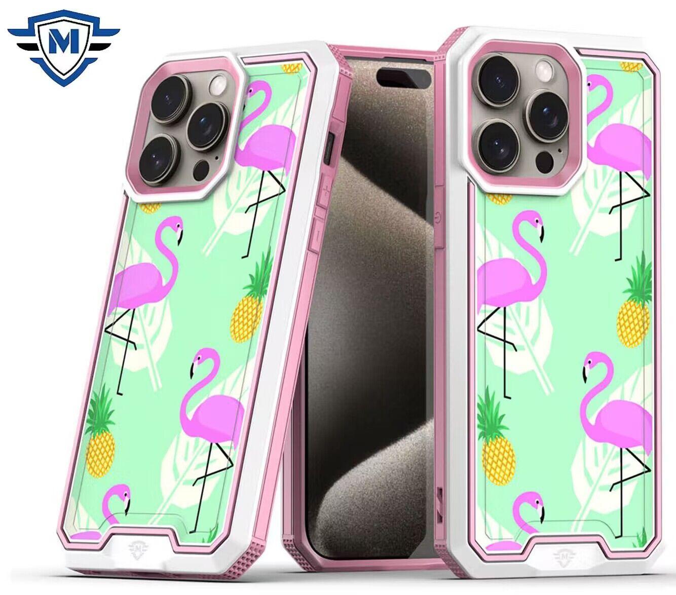 iPhone 15 METKASE Premium RANK Design Fused Hybrid in Slide-Out Package - Flamingo product