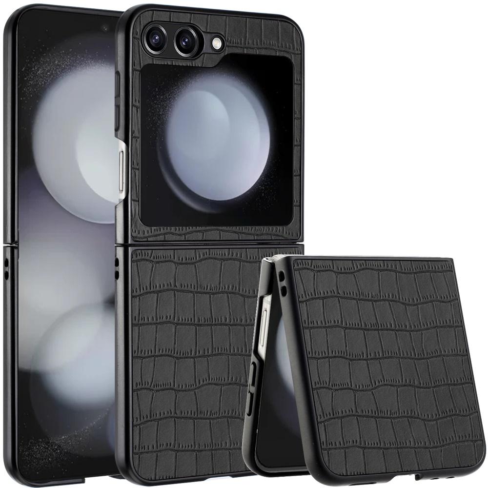 Luxury PU Vegan Leather Hard Case for Samsung Z Flip 6 – Premium Protection & Style