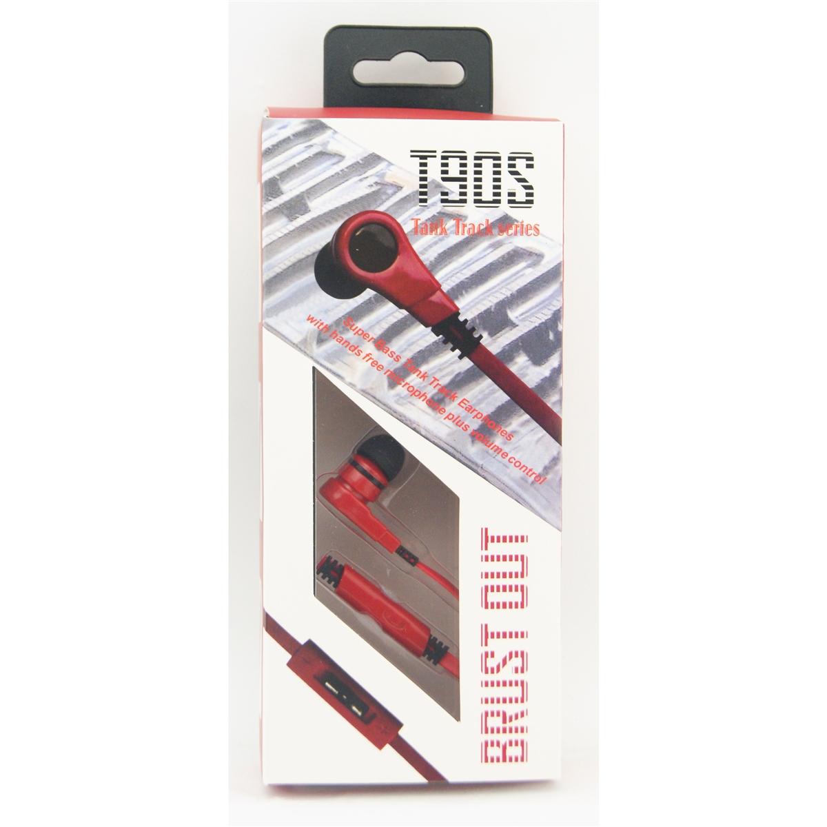 T90V Super Bass Tank Track Hands Free with Volume Control - Red