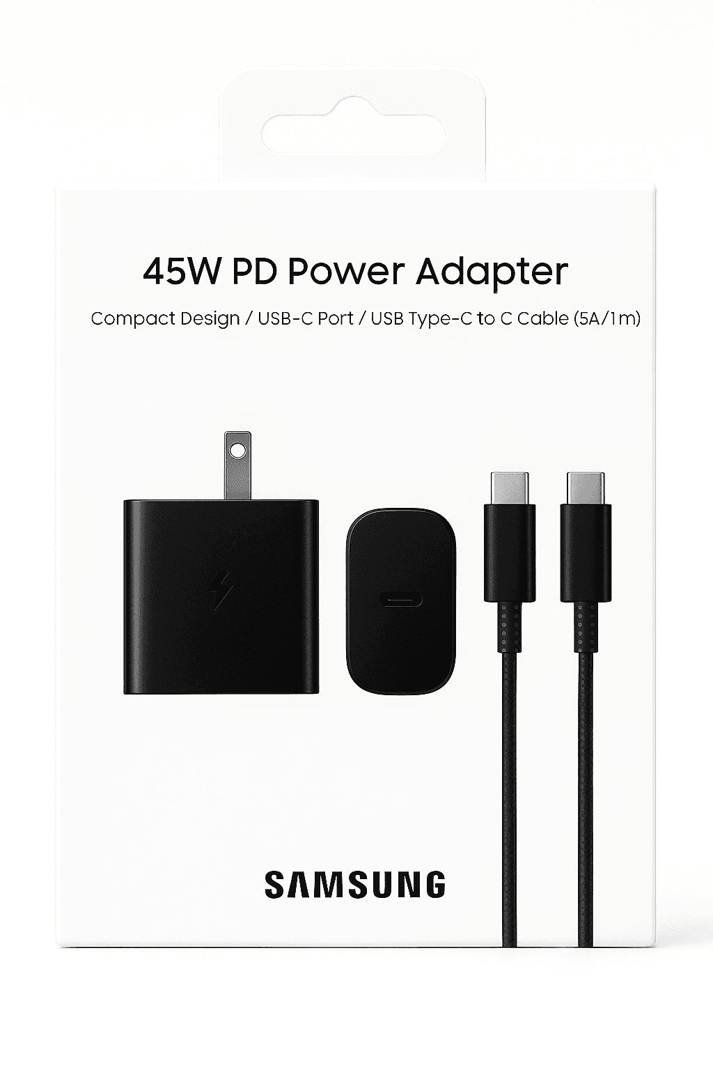 45W PD Power Adapter / Compact Design / USB-C Port / USB Type-C to C Cable (5A/1.8m) SAMSUNG