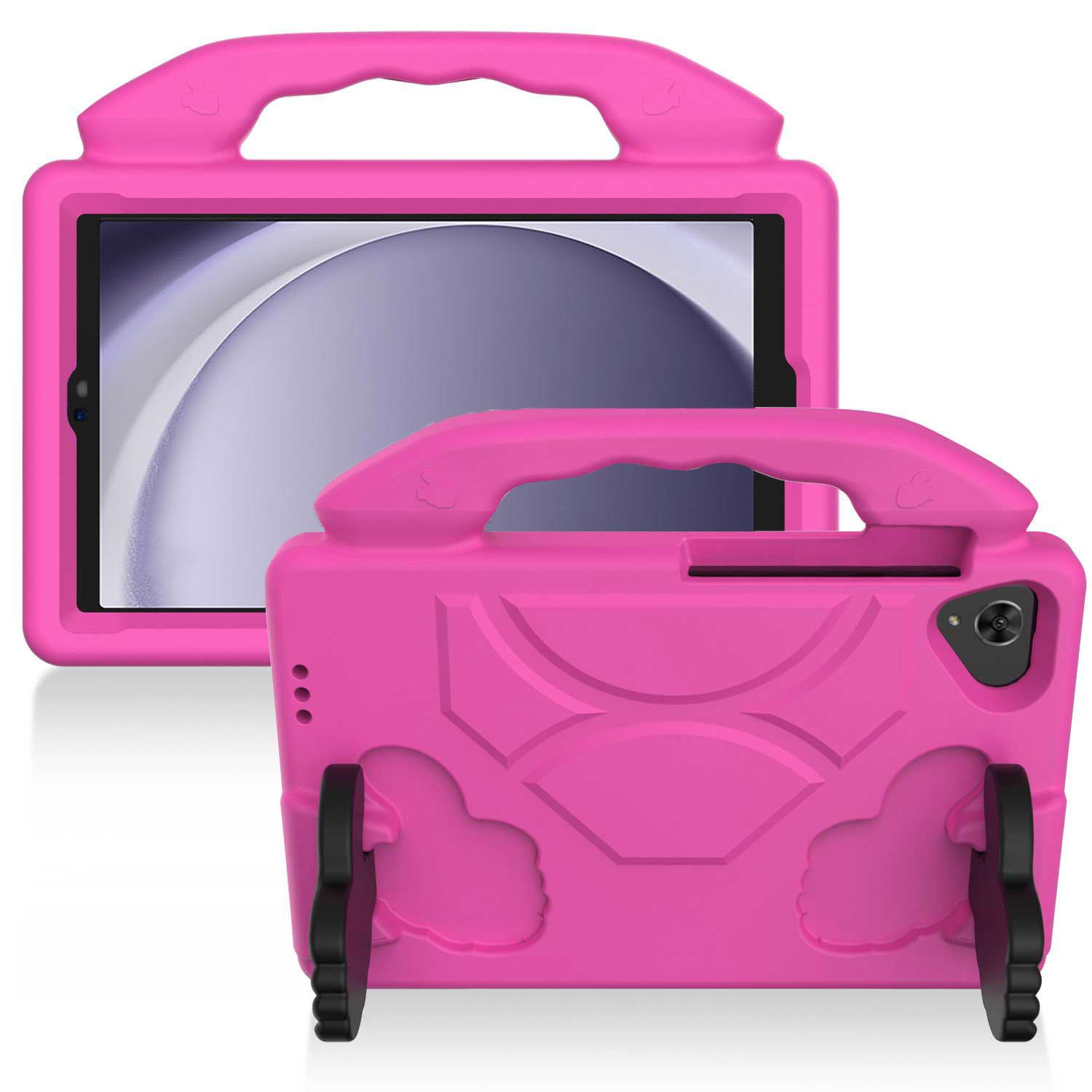 Samsung A9 8.7inch Thumbs Up Kickstand Shockproof Tablet Case Cover - Hot Pink