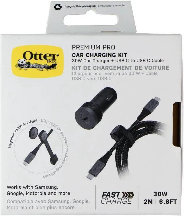 OtterBox Premium Pro 30W Car Charging Kit with Lightning to USB-C Cable (2M / 6.6ft)