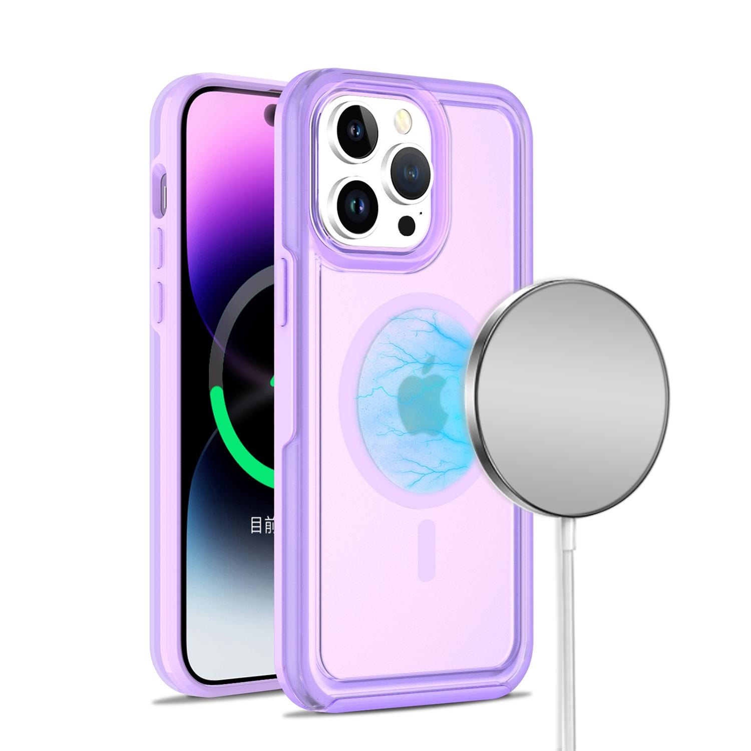 iPhone 15 Glossy Oil Premium Hybrid Case Cover - Purple product