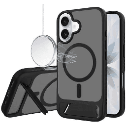 Premium Magnetic Phone Case with Built-In Kickstand | Shockproof Clear Back | Multiple Colors Available