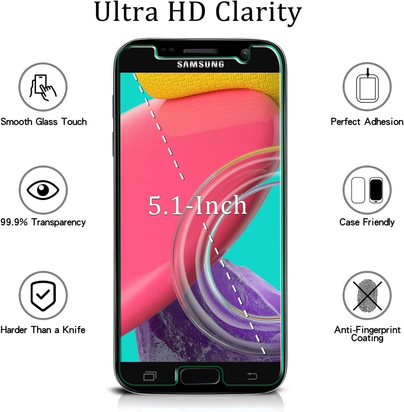 Tempered Glass Screen Protector for Samsung Galaxy S7 – Shatterproof, Scratch Resistant & Bubble-Free