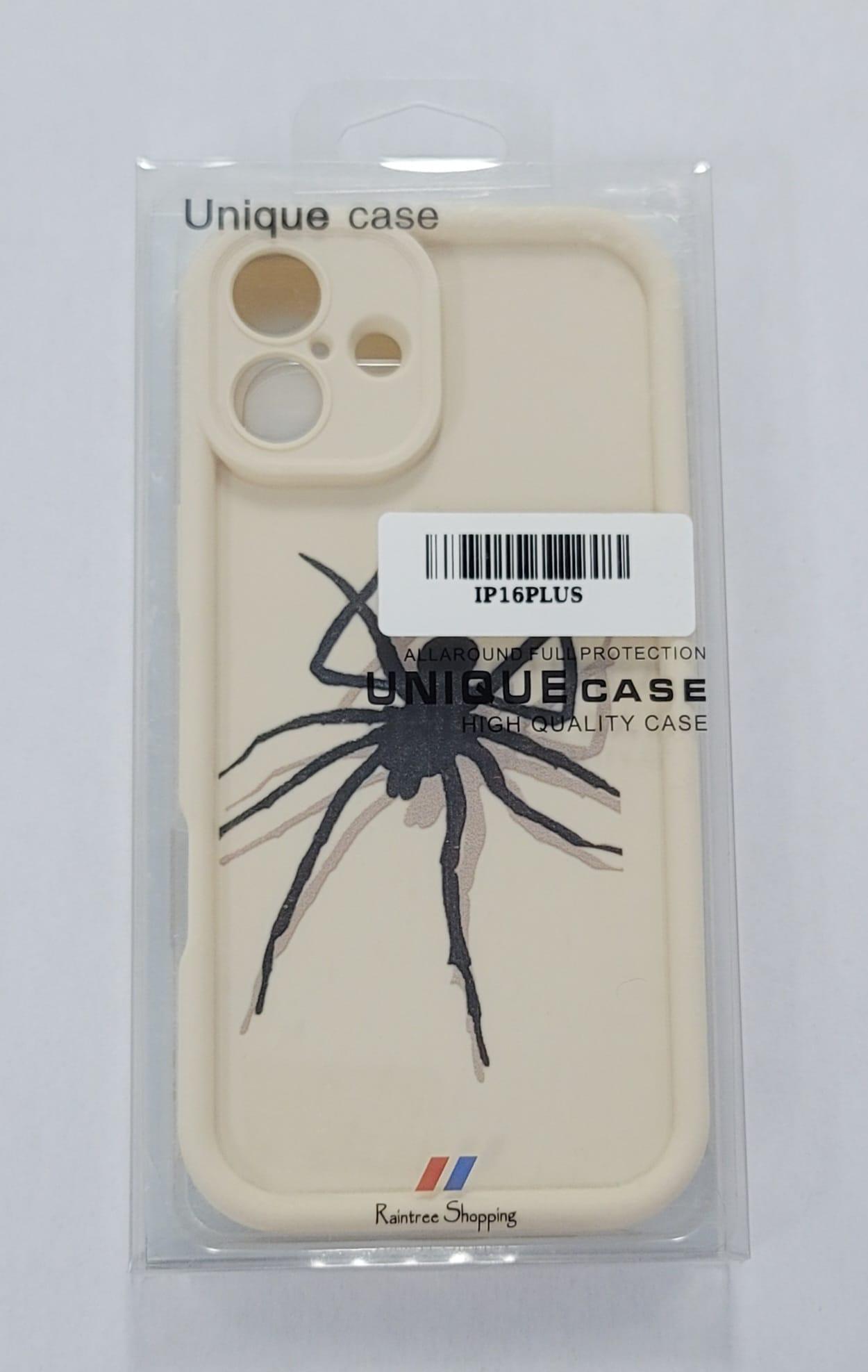 Beige Spider Design iPhone 16 Plus Case – Bold & Protective