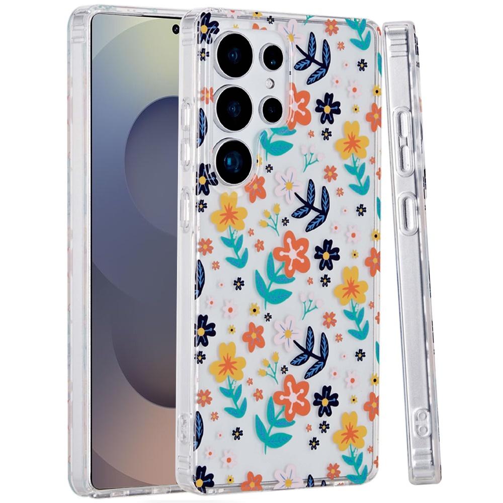 Floral Print Clear Protective Case for Samsung Galaxy S25 Ultra | Free Shipping