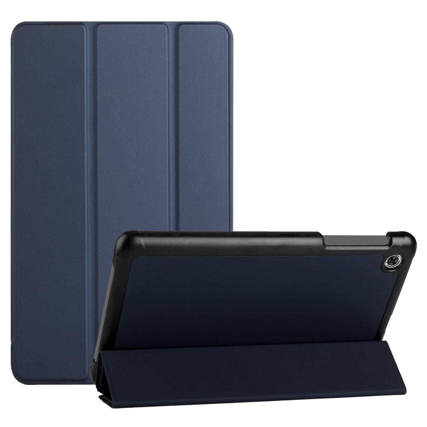 Alcatel joy tab 2 Trifold Magnetic Closure PU Leather Case Cover - Blue