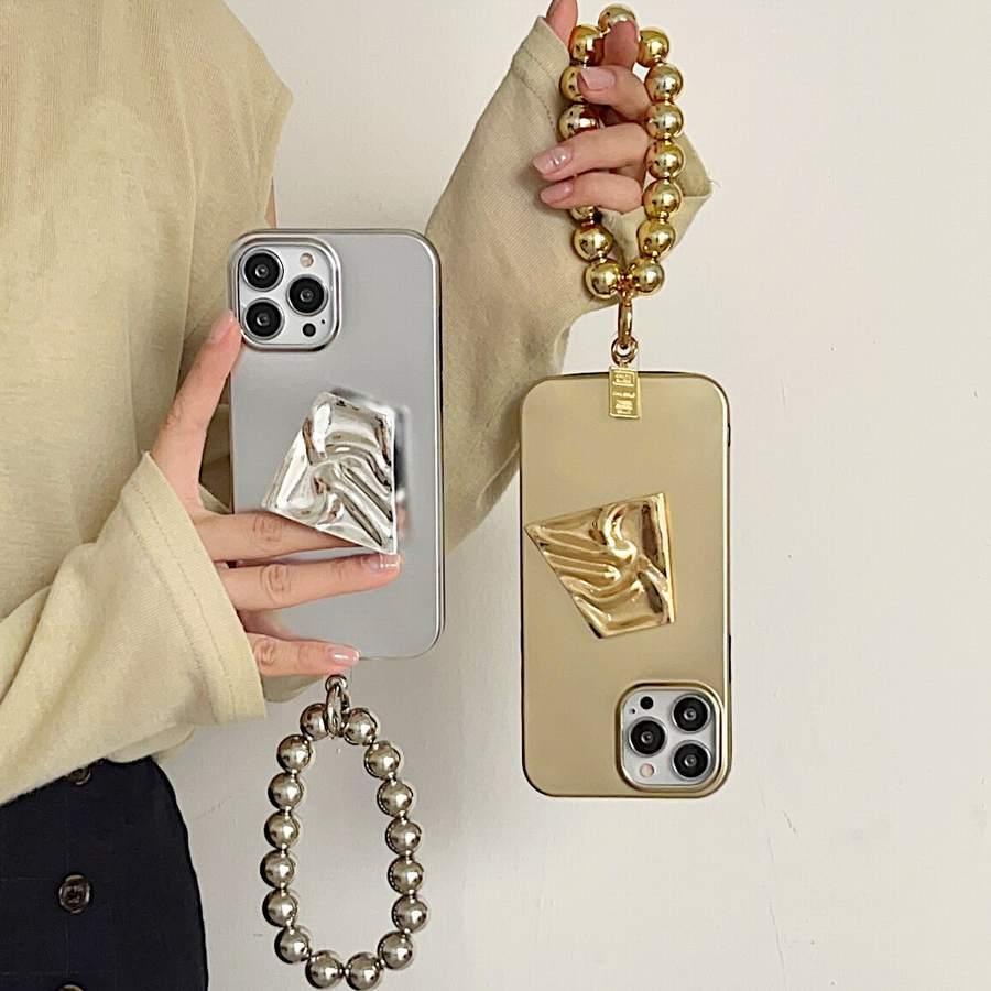 ( iPhone case ) Laser Bead Chain Holder Phone Cover Case For iPhone 13 11 12 Pro Max XS XR 7 8+