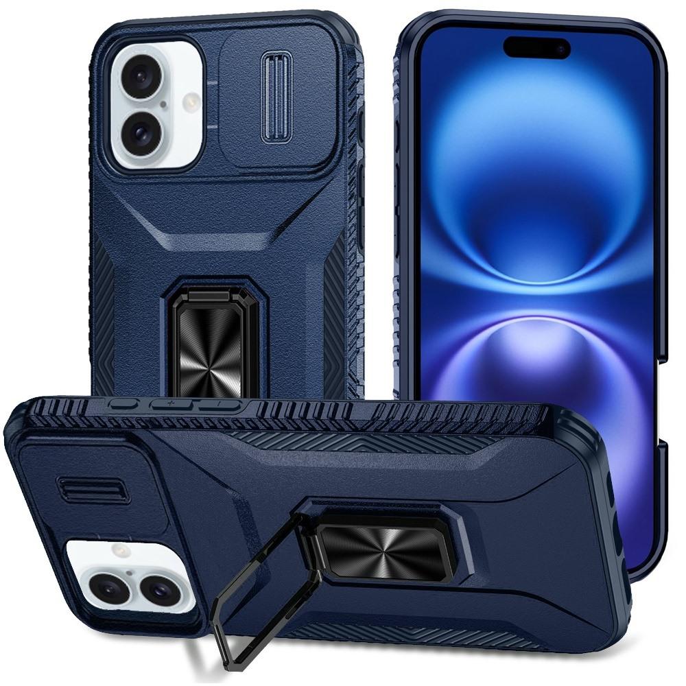 For iPhone 17 Premium Quality Complete Magnetic Metal Ring Stand Camera Protection Hybrid Case Covers