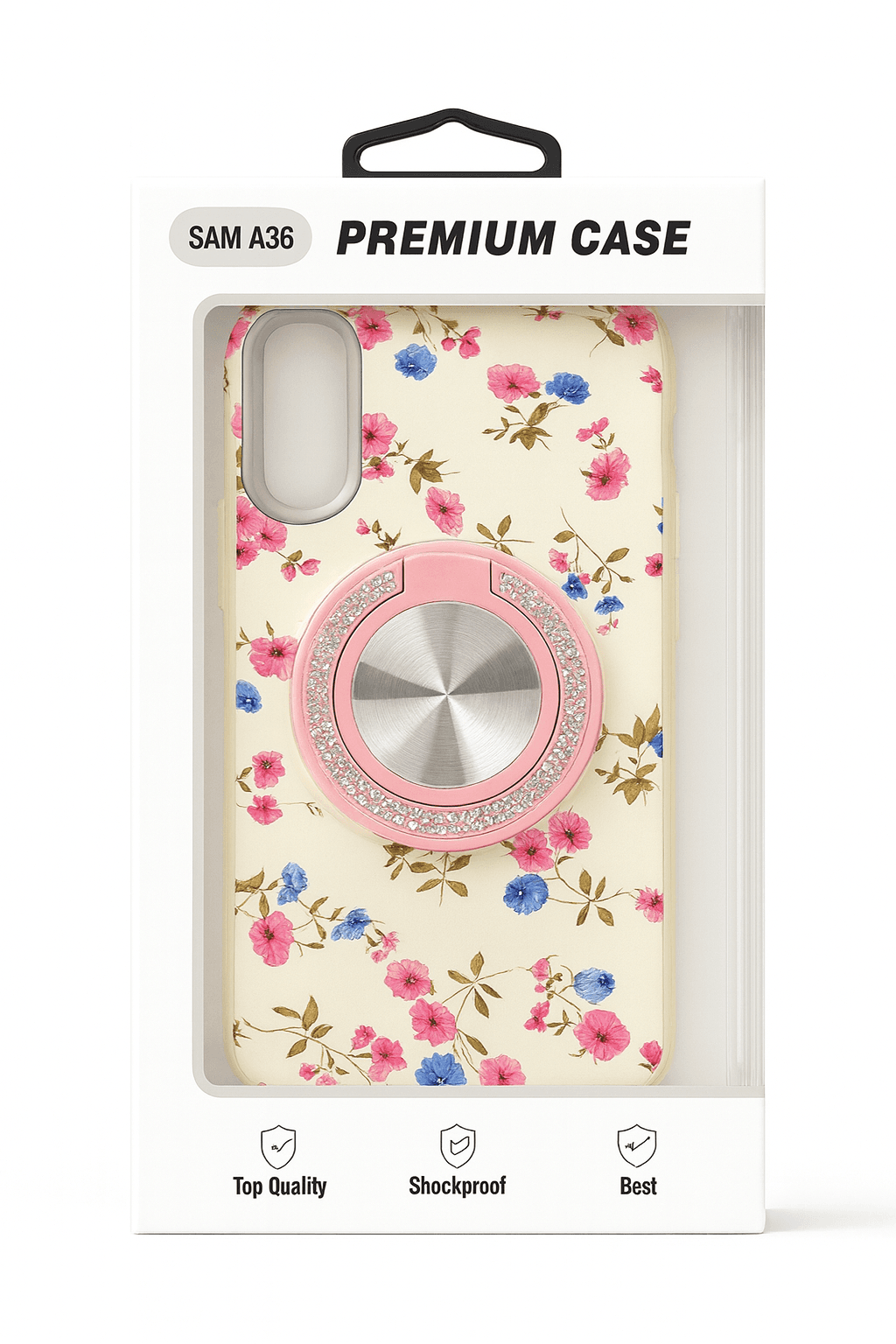 Samsung A36 Premium Case (Floral/Ring Stand)