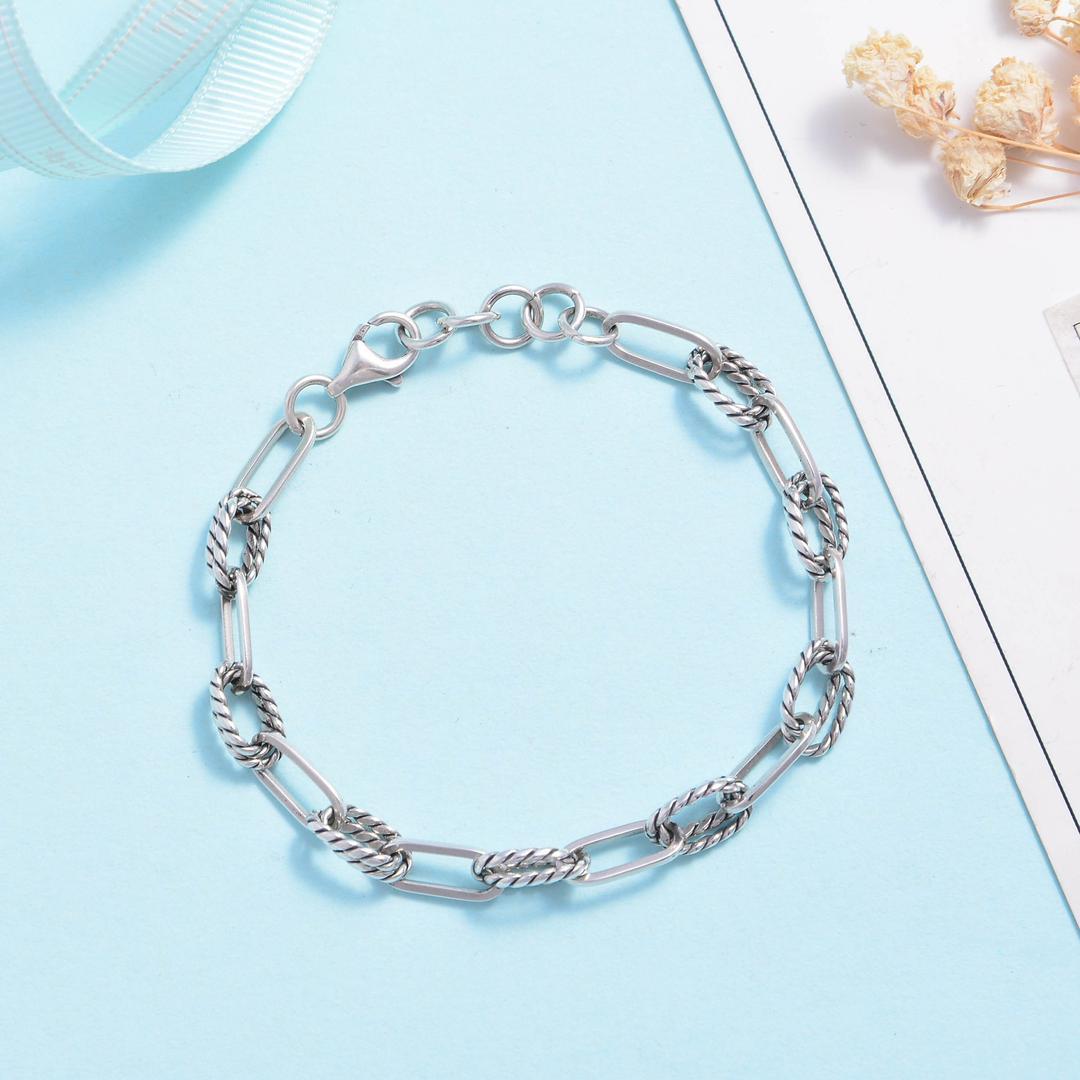 S925 sterling silver men's bracelet