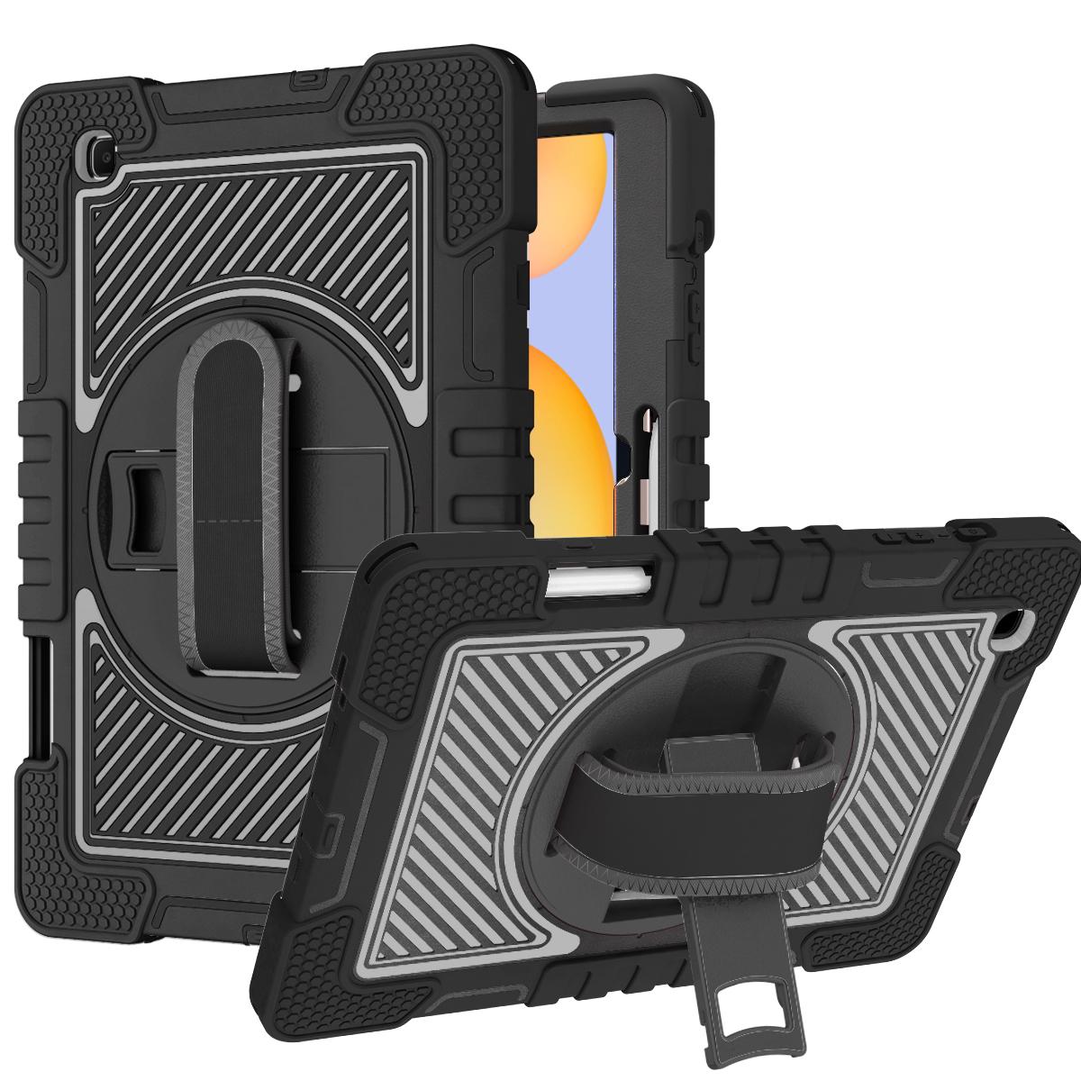 Samsung Galaxy Tab S9 Plus 10.2 inch 3in1 Multi-Functional Tablet Case for Hand, Shoulder, Pencil & Stand - Black