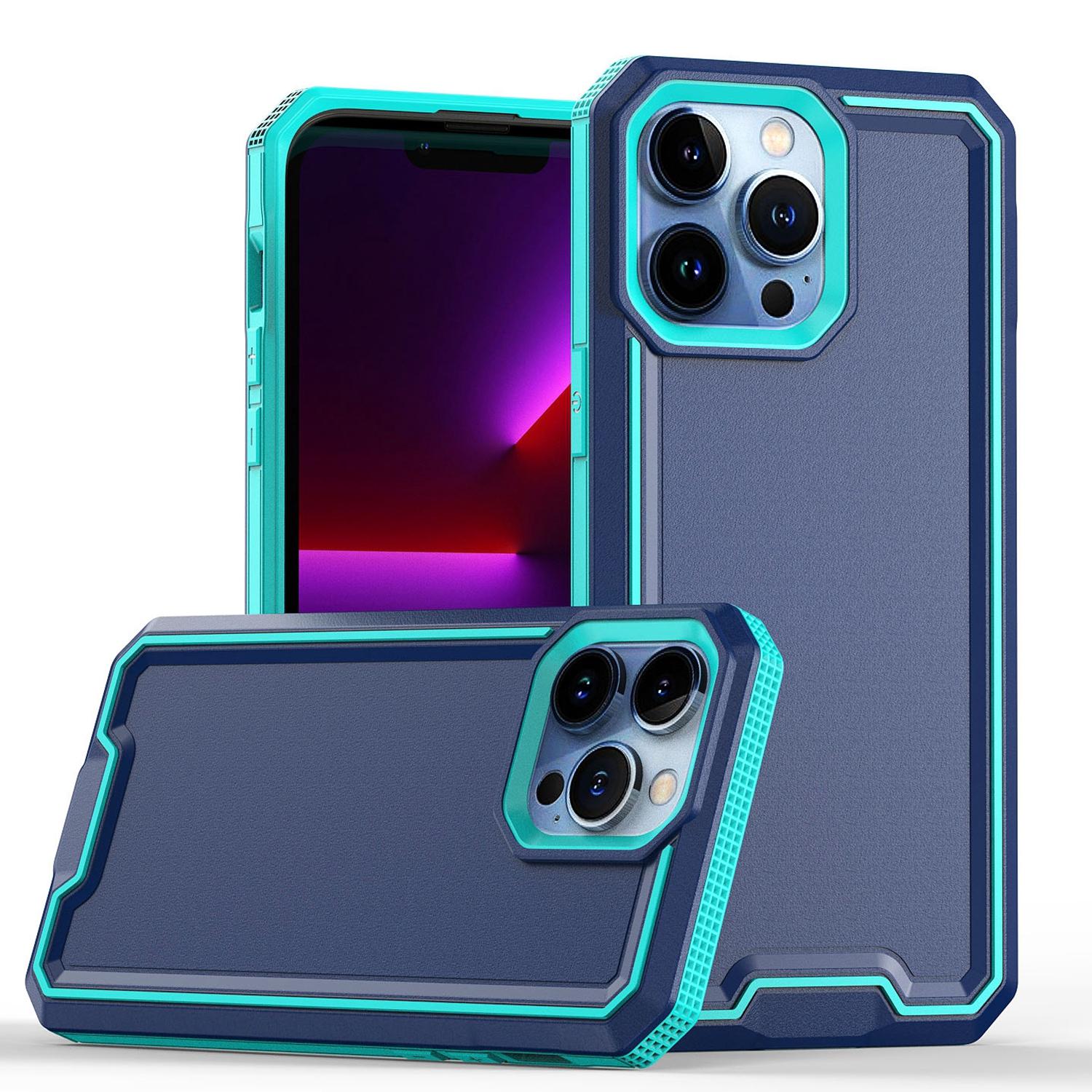 iPhone 15 Rank Tough Strong Modern Fused Hybrid Case Cover - Blue