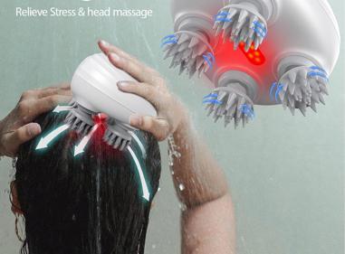 Electric Scalp Massager, Head Massager Scalp with 4 Removable Massage Claws, Rechargeable Waterproof Handheld Head Massage Scalp for Full-Body Massage, Deep Clean and Stress Relax, White BRAND NEW product