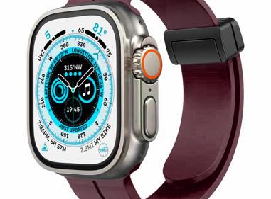 Magnetic Buckle Silicone Band for Apple Watch 42mm/44mm/45mm – Premium Soft Strap Compatible with Series 9 to 1, SE & Ultra product