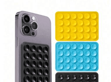 Double Side Silicone Suction Pad For Mobile Phone Fixture Suction Cup Backed Adhesive Silicone Rubber Sucker Pad For Fixed Pad product