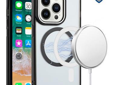 iPhone 15 METKASE Magnetic Circle Ring Transparent - Black product