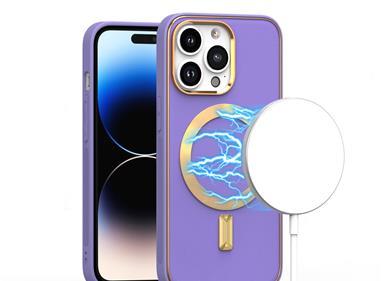 iPhone 15 Ultimate Quality PU Leather Hybrid Case Cover - Light Purple product