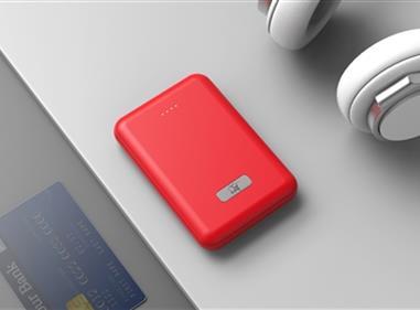 6000mAh Portable Mobile Power Bank with Power Level indicator in Red product