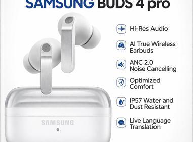 Samsung Galaxy Buds 4 Pro (2026) AI True Wireless Bluetooth Earbuds, White | Hi-Res Audio, 2-Way Speaker, ANC 2.0, Optimized Comfort, IP57 (White) product
