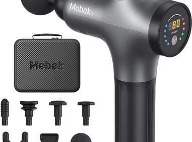 Mebak 3 Massage Gun Deep Tissue Percussion Muscle Massager Gun Handheld Electric Back Neck Massager for Body Athlete Pain Relief Super Quiet Portable Sport Massager with Brushless Motor 7 Head 5 Speed product