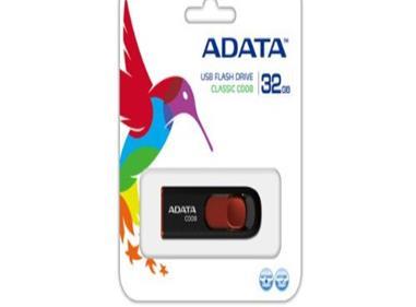 ADATA C008 32GB USB 2.0 Retractable Capless Flash Drive, Black product