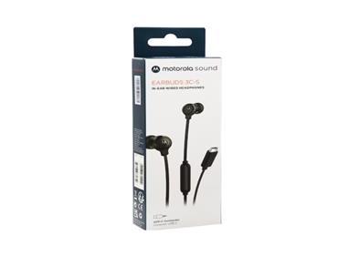 Motorola Earbuds 3C-S Wired Earbuds with Microphone - Corded in-Ear Headphones, Comfortable Lightweight Silicone Ear Buds, Non-Tangle Flat Cable, USB-C Cord, Clear Bass Sound product