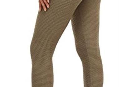 HeyNuts Women's High Waist Pants Tummy Control Butt Lifting Leggings Textured Anti Cellulite Tights ( But 1 get 1 Free ) product