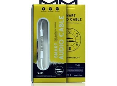 Premium High Quality and Lossless Transmission 3.5mm Aux Smart Audio Cable with Package, in White product