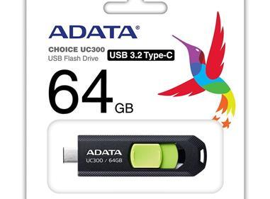 Adata UC300 Type-C USB Flash Drive BLACK/GREEN product