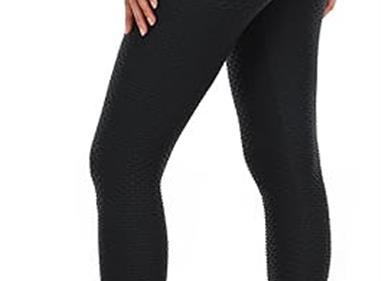 GIPPRO Women's High Waist Yoga Pants Tummy Control Butt Lifting Leggings Textured Anti Cellulite Tights 7/8 ( Buy one get another for free ) product