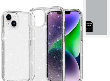 iPhone 14/13 Glitter Ultra Thick 3mm Transparent Hybrid Case – Heavy-Duty Sparkle in Clear product
