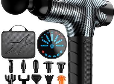 DACORM Massage Gun, Percussion Muscle Massage Gun for Athletes, Handheld Deep Tissue Massager, Super Quiet Portable Electric Sport Massager of Y8 Pro Max (Carbon-15 Heads) ,1.0 Count product