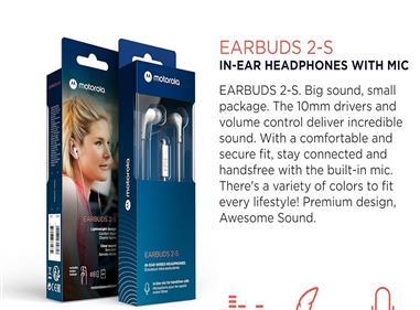 Motorola Wired Earbuds with Microphone White (LANE B RACK 5B - BASKET) product