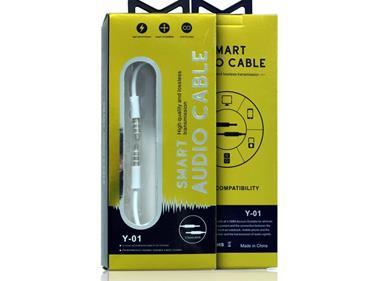 Premium High Quality and Lossless Transmission 3.5mm Aux Smart Audio Cable with Package, in White product