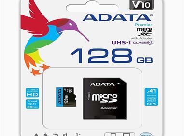 ADATA Premier 128GB MicroSDHC/SDXC UHS-I Class 10 V10 A1 Memory Card -Black product